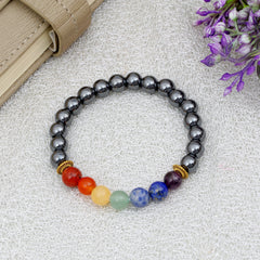 Rudratva 7 Chakra Bracelet with Black Tourmaline