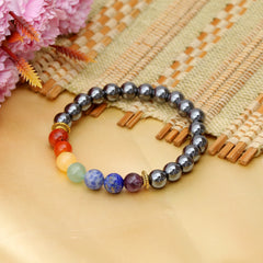 Rudratva 7 Chakra Bracelet with Black Tourmaline