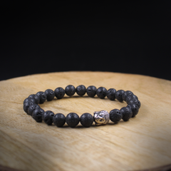 Lava Stone Buddha 7 Chakra Healing Bracelet