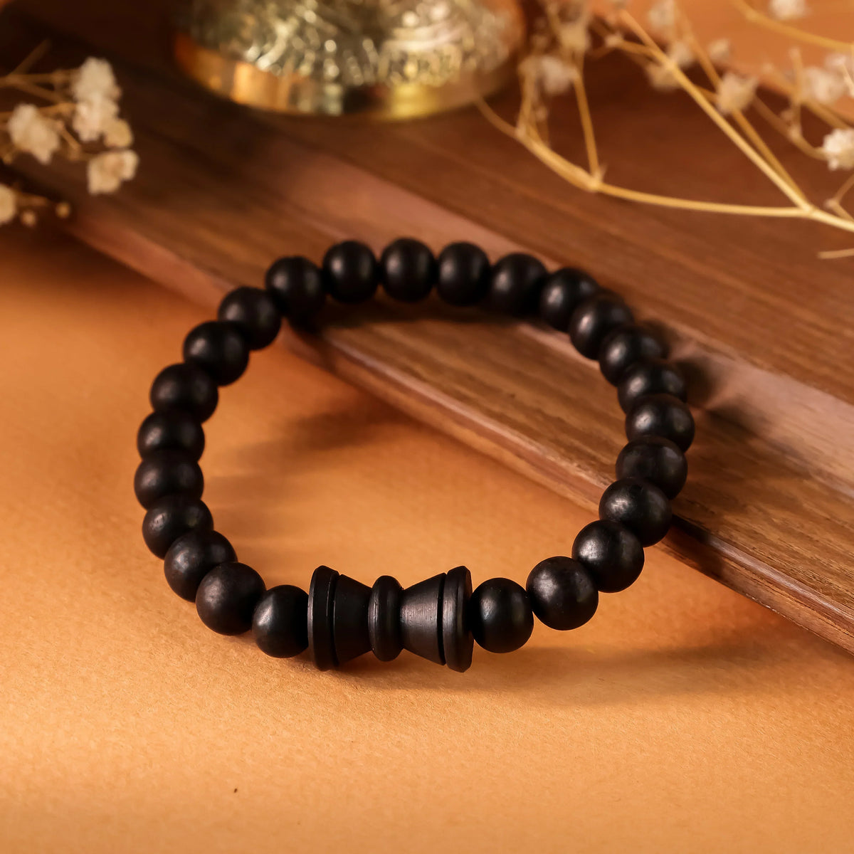 Karungali Malai Damru Bracelet with Govt. Certification