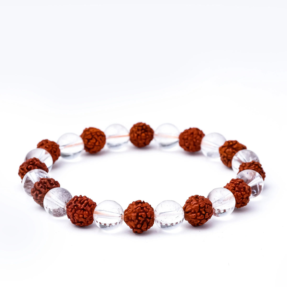 Clear Quartz with Rudraksha Bracelet